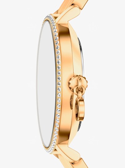 Montre Pyper miniature de ton or &agrave; pav&eacute; in OR | Michael Kors
