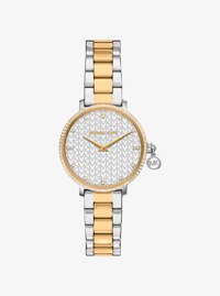 Mini Pyper Pav&eacute; Two-Tone Watch