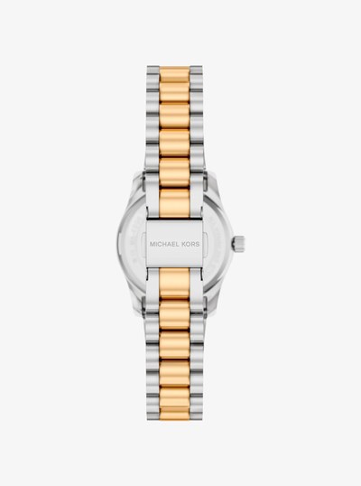 Petite Lexington Pav&eacute; Two-Tone Watch in TWO TONE | Michael Kors