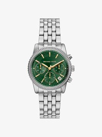Bryant Pav&eacute; Silver-Tone Watch