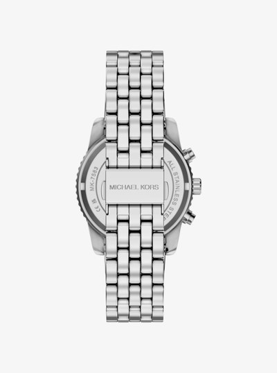Bryant Pav&eacute; Silver-Tone Watch in SILVER | Michael Kors