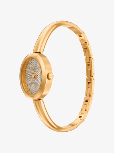 Petite Maude Gold-Tone Bangle Watch in GOLD | Michael Kors