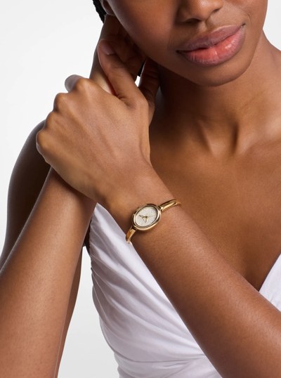 Petite Maude Gold-Tone Bangle Watch in GOLD | Michael Kors