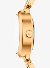 Set de regalo de joyer&iacute;a de reloj Maude peque&ntilde;o en tono dorado y brazalete en pav&eacute;