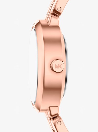 Petite Maude Rose Gold-Tone Watch and Pav&eacute; Bangle Jewelry Gift Set in ROSE GOLD | Michael Kors