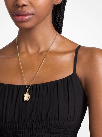 Suri Gold-Tone Watch Necklace in GOLD | Michael Kors
