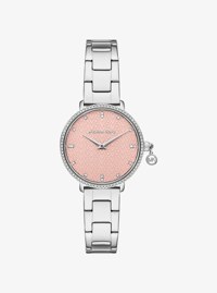 Mini Pyper Pav&eacute; Silver-Tone Watch
