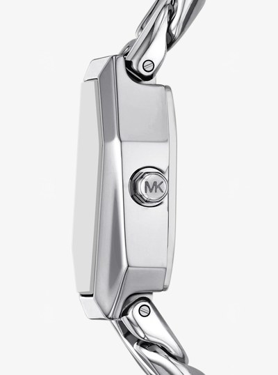 Petite Suri Pav&eacute; Silver-Tone Watch in SILVER | Michael Kors