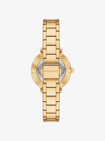 Mini Pyper Pav&eacute; Gold-Tone Watch and Jewlery Gift Set in GOLD | Michael Kors