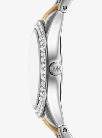 Harlowe Pav&eacute; Two-Tone Watch in TWO TONE | Michael Kors