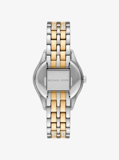 Harlowe Pav&eacute; Two-Tone Watch in TWO TONE | Michael Kors