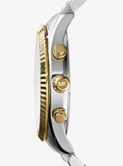 Oversized Lexington Two-Tone Watch in TWO TONE | Michael Kors