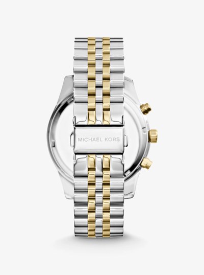 Oversized Lexington Two-Tone Watch in TWO TONE | Michael Kors