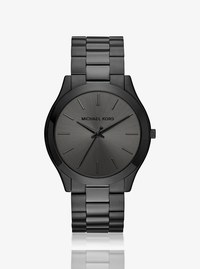 Reloj Runway fino oversize en tono negro