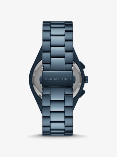 Oversized Lennox Blue-Tone Watch in NAVY | Michael Kors