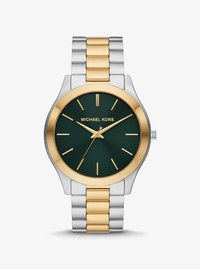 Reloj Runway fino oversize en dos tonos