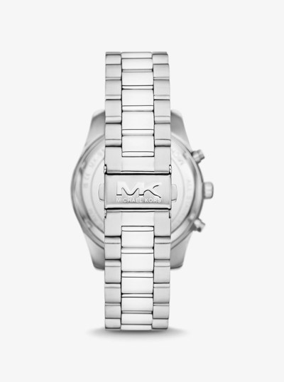 Oversized Lexington Silver-Tone Watch in SILVER | Michael Kors