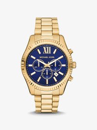 Reloj Lexington oversize en tono dorado