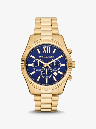 Oversized Lexington Gold-Tone Watch in GOLD | Michael Kors