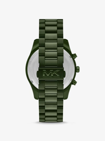 Oversized Lexington Green-Tone Watch in OLIVE | Michael Kors