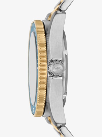 Oversized Maritime Two-Tone Watch in TWO TONE | Michael Kors
