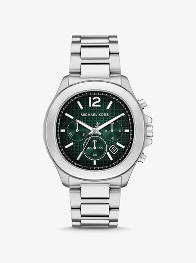 Oversized Sage Silver-Tone Watch in SILVER | Michael Kors
