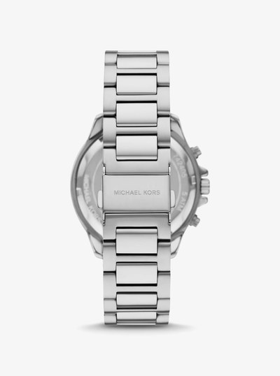 Oversized Sage Silver-Tone Watch in SILVER | Michael Kors