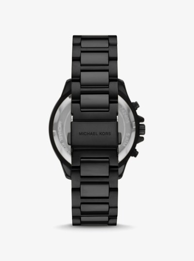 Oversized Sage Black-Tone Watch in BLACK | Michael Kors