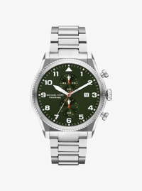 Oversized Panorama Silver-Tone Watch