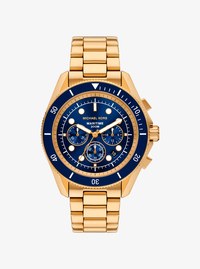 Reloj mar&iacute;timo dorado oversize