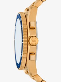 Reloj mar&iacute;timo dorado oversize