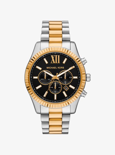 Oversized Lexington Two-Tone Watch in TWO TONE | Michael Kors