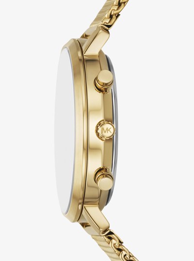 Oversized Blake Gold-Tone Mesh Watch in GOLD | Michael Kors