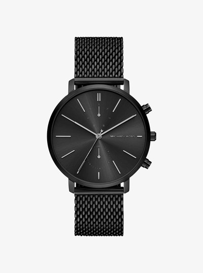 Oversized Blake Black-Tone Mesh Watch in BLACK | Michael Kors