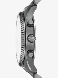 Set de regalo con reloj Lexington oversize en tono plomizo y pulsera