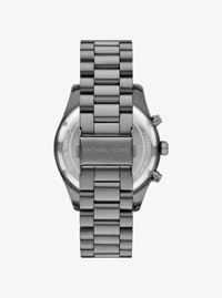 Set de regalo con reloj Lexington oversize en tono plomizo y pulsera
