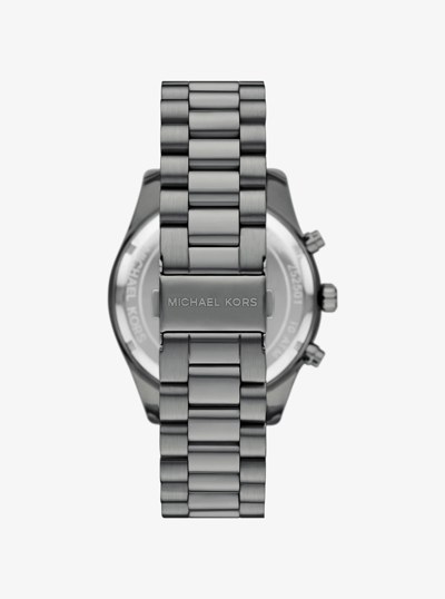 Oversized Lexington Gunmetal Watch and Bracelet Gift Set in GUNMETAL | Michael Kors