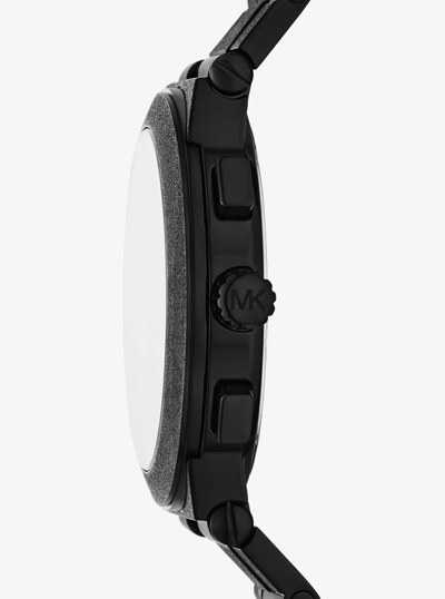 Oversized Billie Frosted Black-Tone Watch in BLACK | Michael Kors