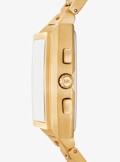 Oversized Rhys Gold-Tone Watch in GOLD | Michael Kors