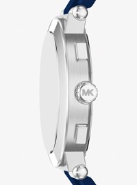 Oversized Billie Silver-Tone and Silicone Watch
