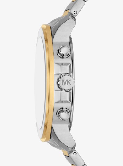 Oversized Prescott Two-Tone Watch in TWO TONE | Michael Kors