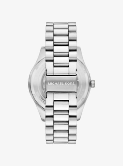 Oversized Lexington Silver-Tone Watch in SILVER | Michael Kors