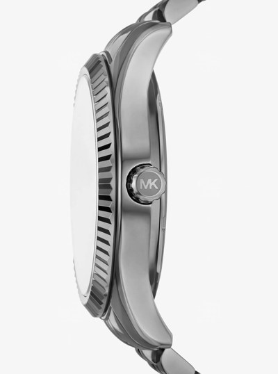 Oversized Lexington Gunmetal Watch in GUNMETAL | Michael Kors