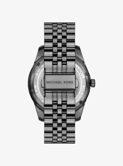 Oversized Lexington Gunmetal Watch in GUNMETAL | Michael Kors