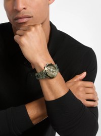 Oversized Billie Green-Tone Watch