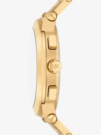 Set de regalo de reloj Billie extragrande en tono dorado y pulsera