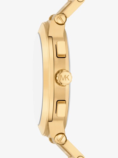 Oversized Billie Gold-Tone Watch and Bracelet Gift Set   in GOLD | Michael Kors