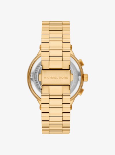 Oversized Billie Gold-Tone Watch and Bracelet Gift Set   in GOLD | Michael Kors