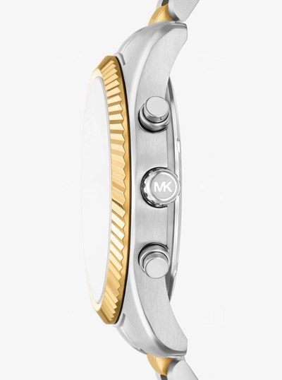 Oversized Lexington Two-Tone Watch in TWO TONE | Michael Kors