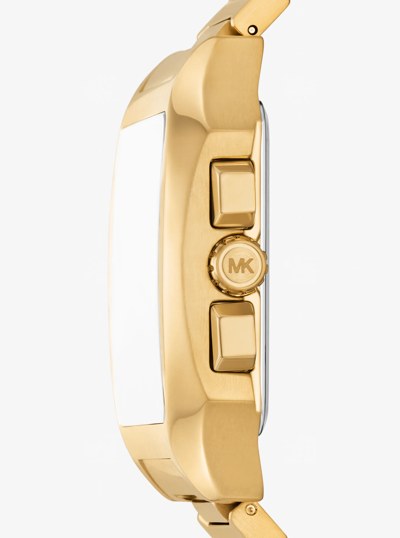 Hayes Oversized Gold-Tone Sport Watch in GOLD | Michael Kors